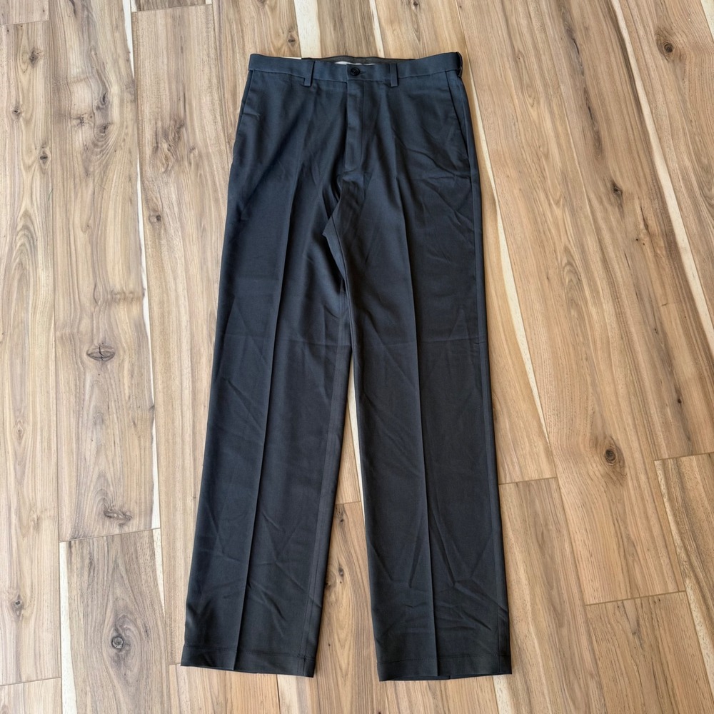 Haggar Cool 18 Pro Heather Dress Pants Men's 34x34 Classic Fit Straight Leg